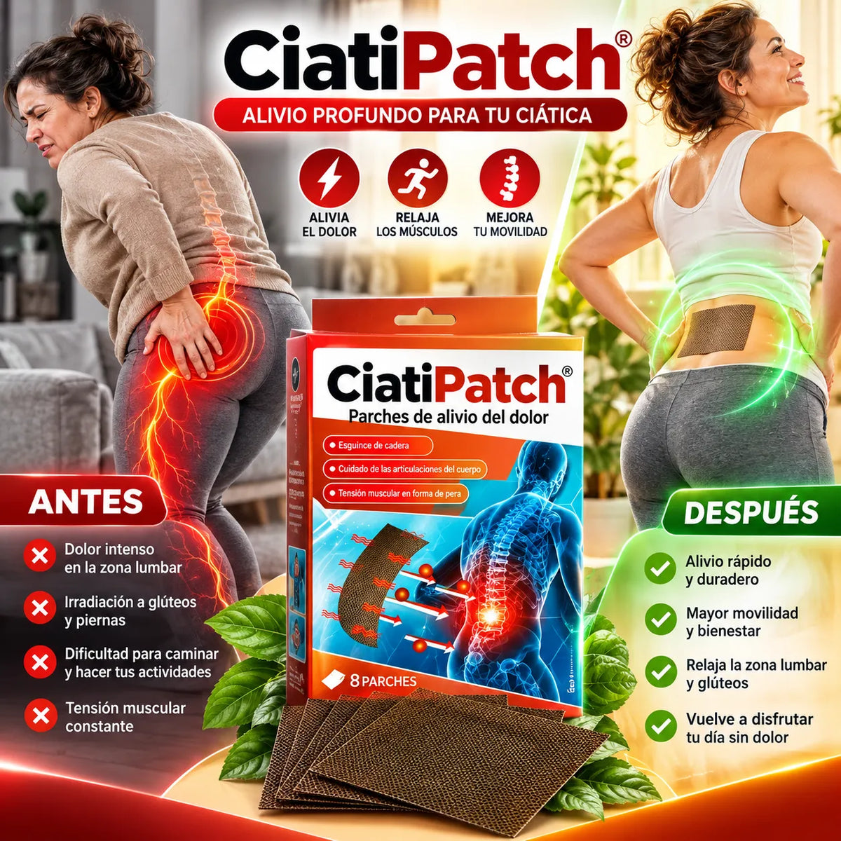 CiatiPatch® - ¡Alivia el Dolor de Ciática al instante!