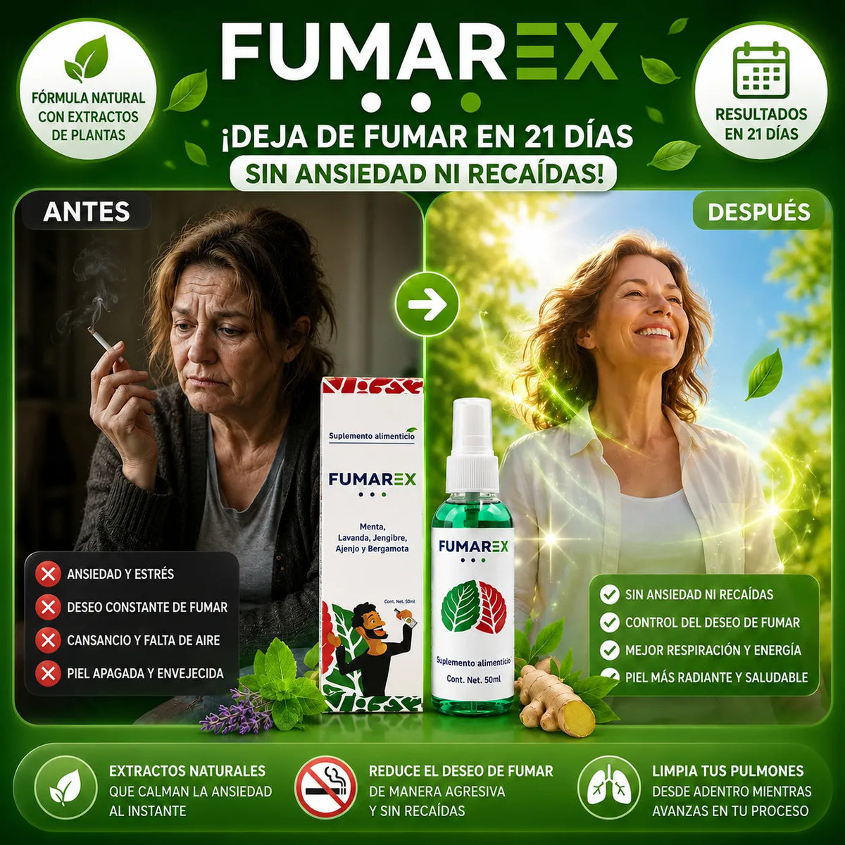 ¡Deja de fumar en 21 días sin ansiedad ni recaídas!
