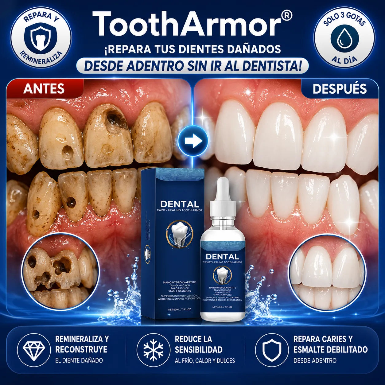 ToothArmor® - ¡Repara tus dientes dañados desde adentro sin ir al dentista!