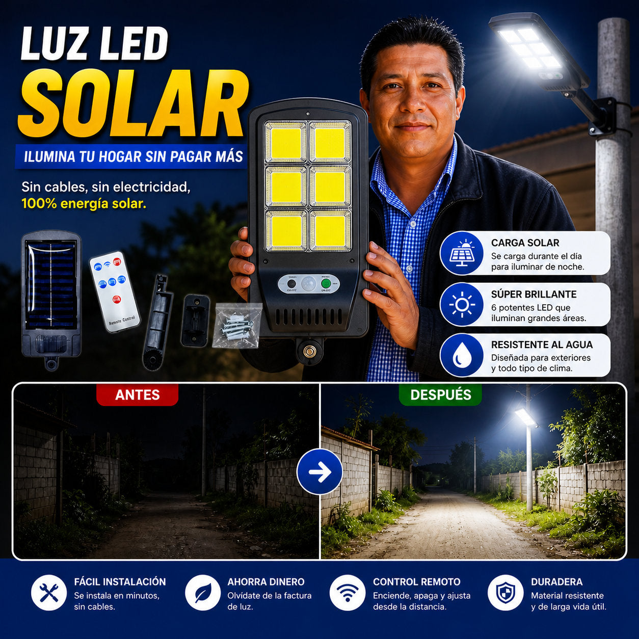 ¡OFERTA FLASH! - ¡Ilumina y protege tu hogar sin pagar electricidad!