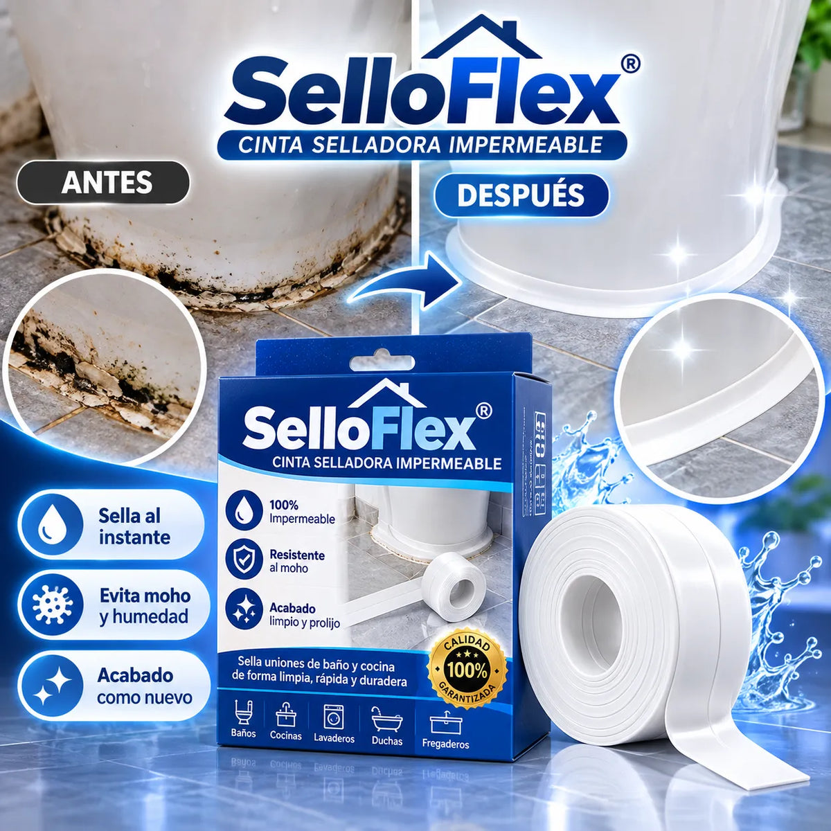 SelloFlex® - ¡Sella Uniones de Forma Limpia, Rápida y Duradera!