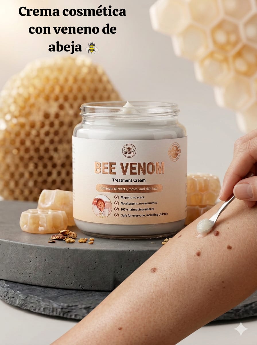 Bee crema cosmetica con venenno de abeja
