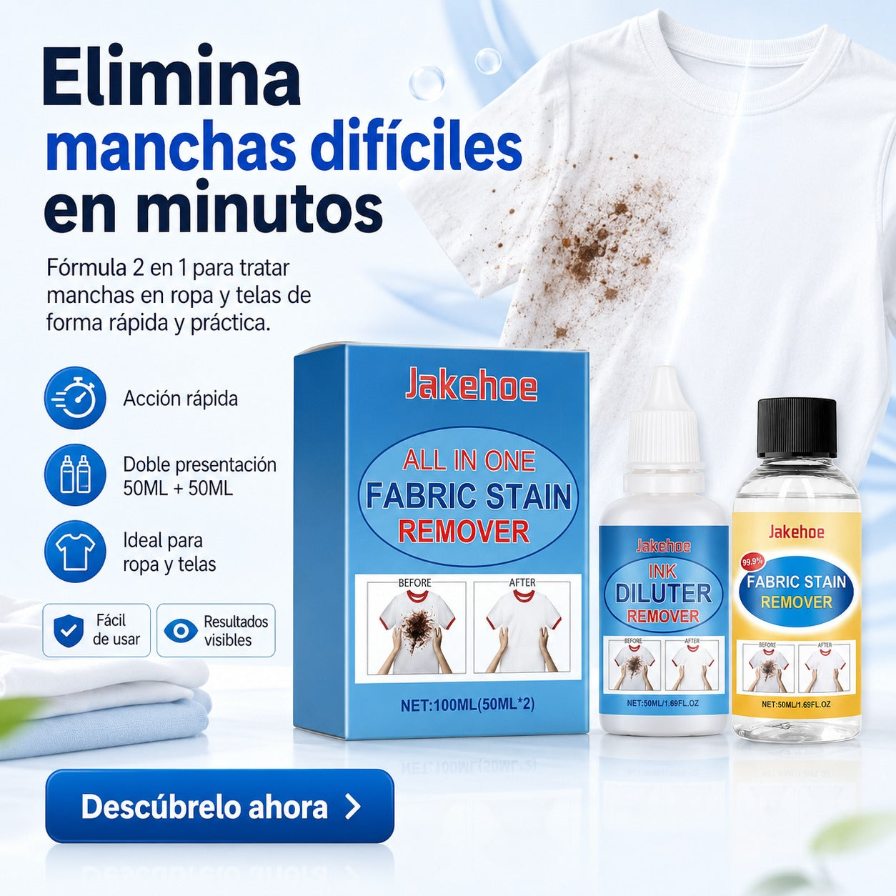 SpotOff® — ¡Elimina las manchas más difíciles de tu ropa en segundos sin arruinar la tela!