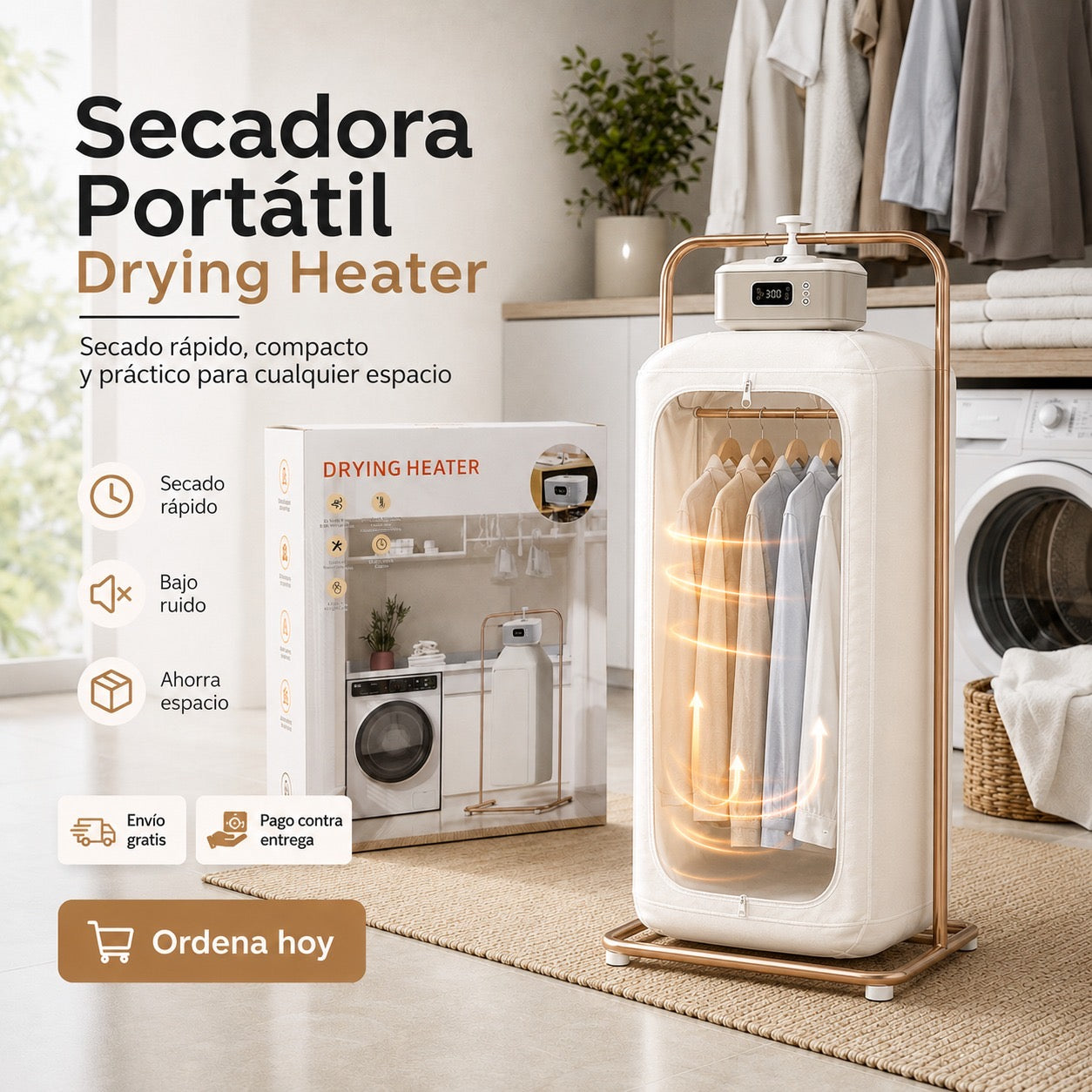 Secadora portátil plegable de ropa