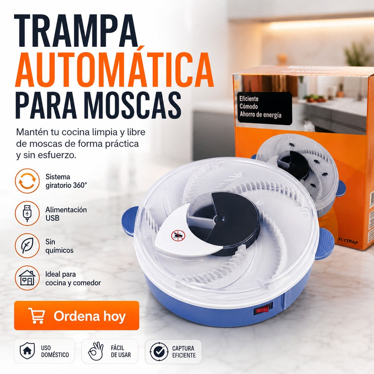 Trampa Eléctrica Automática para Moscas
