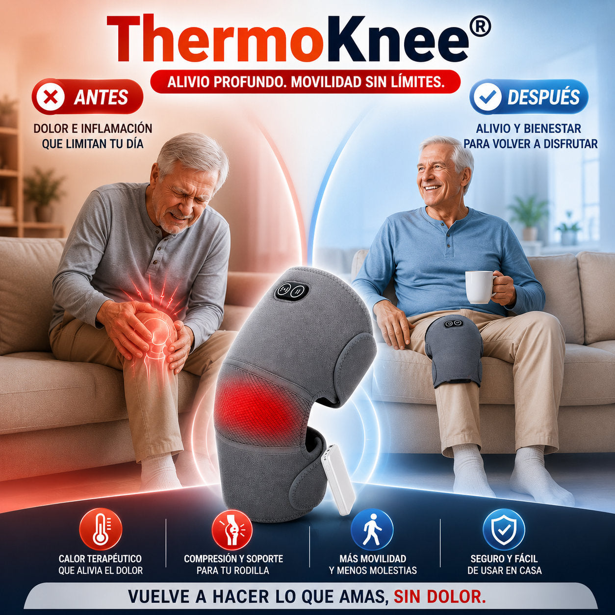 ThermoKnee® - ¡Dile adiós al dolor de rodilla que te impide vivir con normalidad!