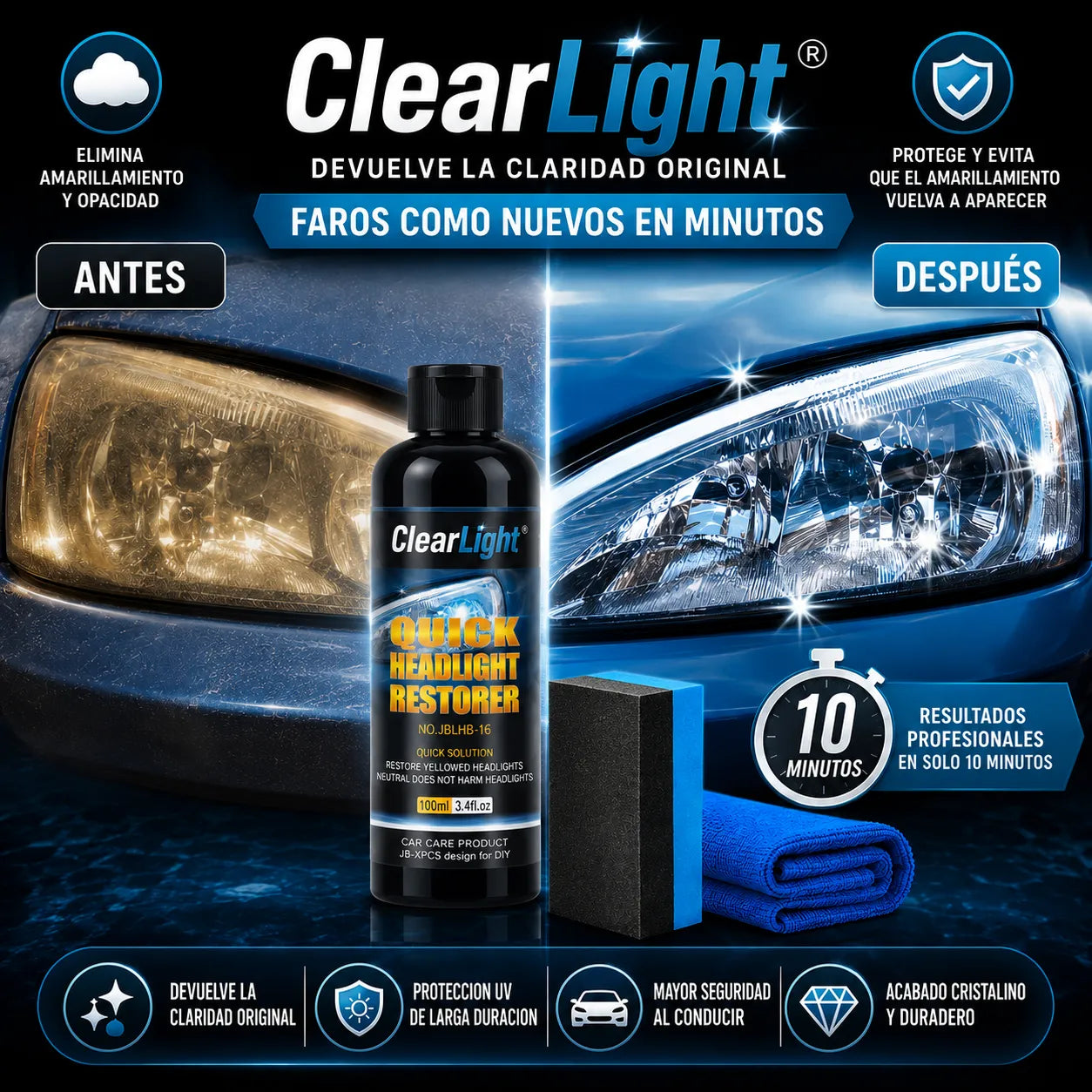¡El secreto para dejar tus faros como nuevos sin pagar taller ni comprar repuestos!