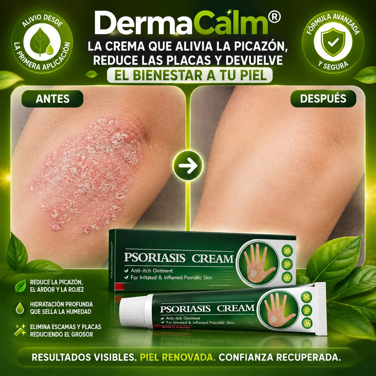 ¡La crema que alivia la picazón y elimina las placas en 24 horas!