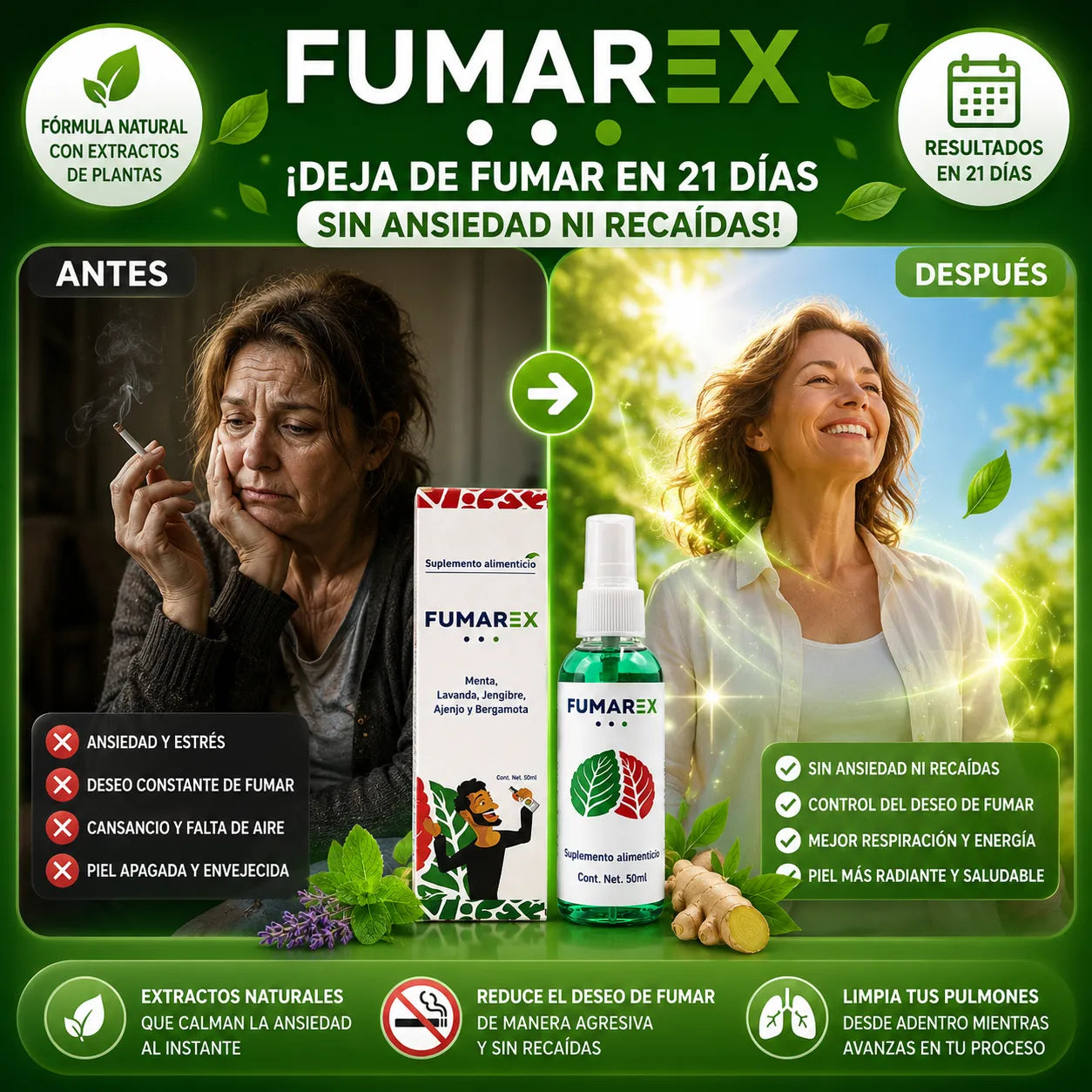 ¡Deja de fumar en 21 días sin ansiedad ni recaídas!