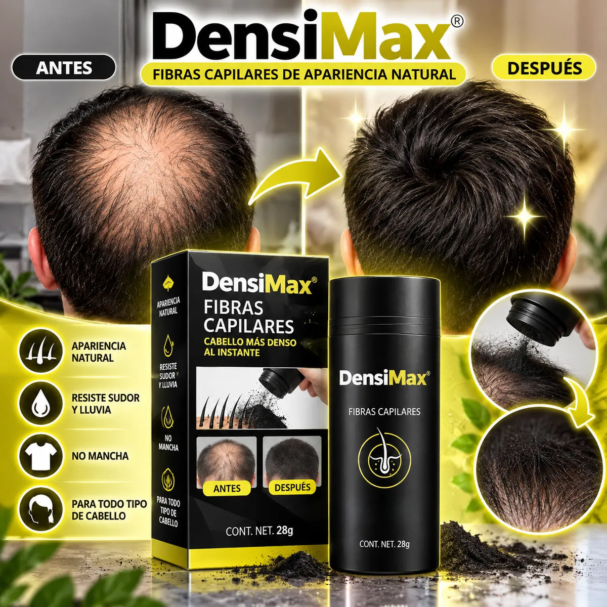 DensiMax® - ¡Recupera tu cabello denso en 30 segundos!