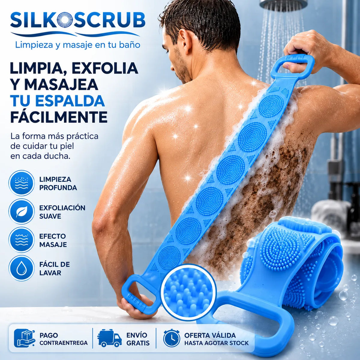 SilkoScrub® - ¡Limpia y Exfolia Tu Piel sin Esfuerzo!